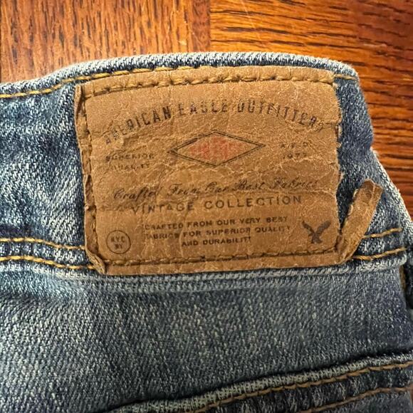 American Eagle Outfitters AEO Vintage Ripped Destructed Jeans Size 0 - Picture 9 of 9